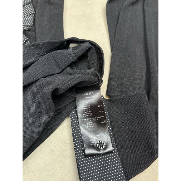 Anne Fontaine Black Button Up Sheer Ruffle Long Sleeve Top Blouse Size 38 US 4/6 - Picture 6 of 8